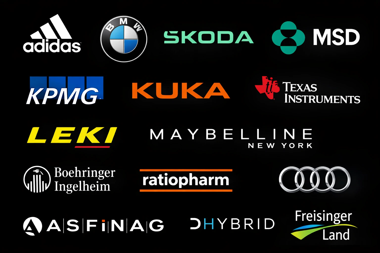 Corporate film production references – camera crew Munich and video production by black@white media for brands like Adidas, BMW, Audi and Siemens
